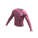 Skin-Tight Male Glossy Sheer Pink Shirt (3)