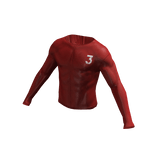 Skin-Tight Male Glossy Sheer Red Shirt (3)