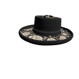 Skull and Roses Gambler Hat