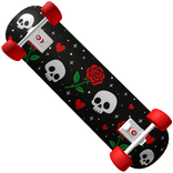 Skull Rose Skateboard - Gothic Y2K Skate Deck
