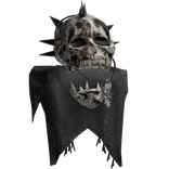 Skull Scarf Gothic Shoulder Right