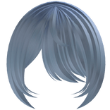 Sky Blue Cozy Side Swept Bangs