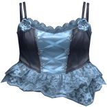 Sky Blue Rose Corset Top