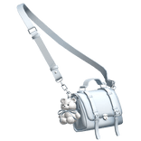 Sky Blue Teddy Charm Satchel Bag