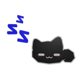 sleeping black cat 🛏️