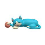 Sleeping Shoulder Kitten (Cyan)
