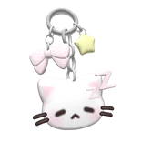 ♡ sleepy kitten keychain