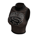 Sleeveless Y2K Top (Brown Black)