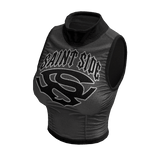 Sleeveless Y2K Top (Grey Black)