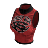 Sleeveless Y2K Top (Red Black)