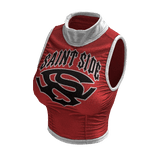 Sleeveless Y2K Top (Red White)