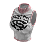 Sleeveless Y2K Top (White Pink)