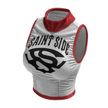 Sleeveless Y2K Top (White Red)