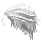 Slicked Back Anime Hair (White)