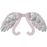 ♡ : small kawaii peagasus wings + pink ribbons