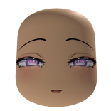 Smug Anime Face with Purple Eyes