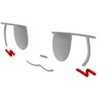 smug cat boykisser face 3d (white)