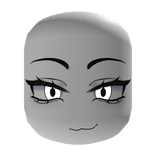 Smug Female Face Recolorable Eyes - White