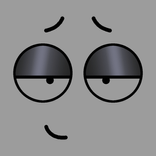 Smug White Cube Head Shiny Reflective Metal