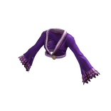 Snake Empress Boa's Purple V Neck Cropped Blouse