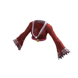 Snake Empress Boa's Red V Neck Cropped Blouse