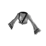 Snake Empress Boa's White V Neck Cropped Blouse