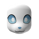 Snow Kitsune Fox Face Head