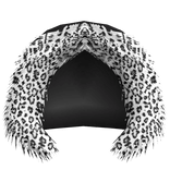 snow leopard fur hood