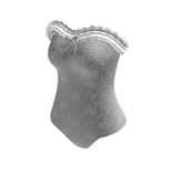 Snowball Grey Lace Corset Bodysuit w/ Bow