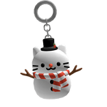Snowman Cat Keychain