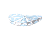 Snowy Jester Ruffle (Blue and White)