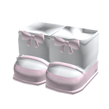 ♡ : soft baby pink cute kawaii shoes w/ bow