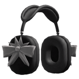 Soft Bow Max Headphones – Black & White