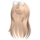 Soft Braided Flowy Long Half Hair w/ Bow In Blonde