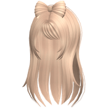 Soft Braided Flowy Long Half Hair w/ Bow In Blonde