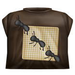 ♡ Soft Brown Realistic Cute Ant Patch Shirt