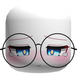 Soft Chibi Sad Blue Eyes W Glasses