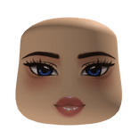 Soft girl makeup with blue eyes