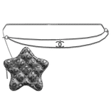 Soft Grey Leopard Cstar Quilted Waist Bag Silver