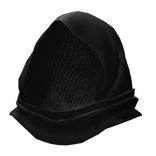 Soft hood black scarf 