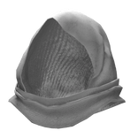 Soft hood white scarf 