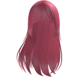 Soft Layered Straight Hair - Hot Pink