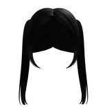 ♡ soft long pigtails in black ♡
