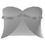 soft ruffled open split top in white