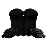 ♡ : soft side ruffles corset┊black
