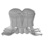 ♡ : soft side ruffles corset┊white