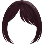 ♡ : soft side swept anime bangs in maroon