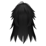 Soft Spikey Black Anime Hair