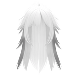 Soft Spikey White Anime Hair