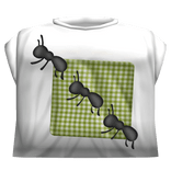 ♡ Soft White Realistic Cute Ant Patch Shirt